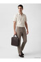 Özmarka New Season Brown Regular Fit Gabardine Men's Chino Trousers - 2