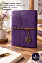 5 Pieces of Leaf Patterned Leather Covered Memory Notebook – Unlined Daily Memory Notebook, Antique Look Notebook Journal