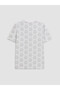 Ozmarka New Season White Crew Neck Boys' Shorts Pajama Set - 5