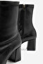 James Women's Black Faux Leather Stretch Zipper Boots - 3