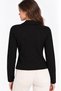 Black Shirt Collar Reversible Zippered Knitwear Cardigan - 6