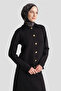 Fur Collared Knitwear Set Black - 5