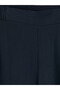 Lcw Modest Navy Blue Elastic Waist Wide Leg Women's Pants - 6