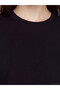 Vizyon New Season Black Stripe Detailed Soft Touch Oversize Women's T-Shirt - 3