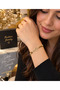 Women's Gold Heart Figured Chain Bracelet – Stylish and Elegant Jewelry Accessory – Valentine's Day Gift for Your Loved One or Mother's Day Gift - 2