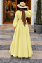 Alya Dress with Stitching Detail Tsd260273 Yellow - 6