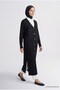 Button Detailed Basic Cardigan Black