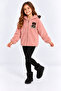 Girl's Plush Cardigan Hooded Zippered Teddy Bear Embroidered Soft Warm Coat Ak4128 - 3