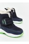 Peak New Season Navy Blue Baby Boy Boots with Fur Inside - 3