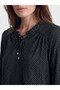 Özmarka New Season Black Tie-Neck Polka Dot Blouse - 3