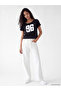 Xside Black Printed 100% Cotton Women's T-Shirt - 2