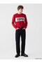 Xside Red Crew Neck Printed Knitwear Sweater - 2