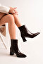 Ayuka Women's Pointed Toe Thick Heeled Stylish Ankle Boots – Modern Design Heel Height 6 cm - 2