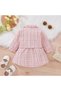 Two‑Piece Tweed Skirt Dress & Cropped Jacket Set | 12-24 Months | Pastel Pink Plaid | Soft Cotton - 3