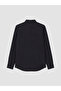 Lcwaikiki Classic Navy Blue Regular Fit Dobby Men's Shirt - 5