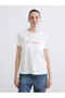 Vizyon New Season White Crew Neck Ataturk Themed Women's T-Shirt