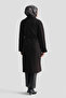 Raglan Sleeve Stamp Coat Black - 7