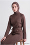 Basic Knitwear Dress Light Brown