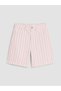 Pink Striped Girls' Shorts - 3