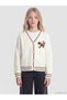 V-Neck Embroidered Girls' Knitwear Cardigan (W6) - 2