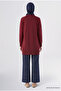 Jacquard Knitwear Tunic Claret Red - 4
