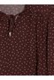 Peak New Season Brown Tie-Neck Polka Dot Blouse - 6
