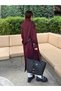 Women's Belted Double-Breasted Collared Long Trench Coat - 7