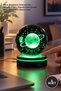 5 Pieces Rotating Glass Globe – Color-Changing Saturn Girl Model, Touch Table Accessory Globe Lamp with USB Stand
