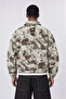 Men's Jacquard Oversize Bomber Jacket Beige - 6