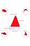 Classic Santa Hat, Red Plush Christmas Hat with White Faux Fur Trim and Pom Pom, Adult Xmas Party Costume Accessory - 2
