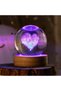 1 Piece Illuminated Heart Design Glass Globe – USB Wooden Base Table Lamp, Color Changing Night Light, Decorative Globe - 2