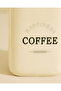 White Coffee Canister With Bamboo Lid - 4
