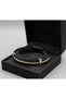Yellow & Navy Blue Leather Men's Fan Bracelet - 4