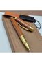 2-Piece Leather Keychain and Metal Pen Set – Boxed Gift Set, Brown Metal Rollerball Pen, Leather Metal Keychain, Teacher and Father's Day - 3
