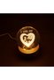 4 Lighted Glass Globes – with Wooden Base, Usb-Powered Table Decoration, I Love You Themed Gift - 2