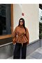 Women's Stand Collar Belted Suede Jacket - 7