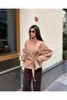 Women's Stand Collar Belted Suede Jacket - 7