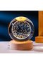 1 Piece Illuminated Glass Globe – Decorative Table Lamp with USB and Wooden Base Led Night Light Gift Night Light Bookshelf Tv Unit - 2