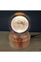4-Piece Full Moon Design Rotating Glass Globe – USB Powered Rotating Desk Accessory, Glass Planet Model, Wood-Look Stand Moon Globe - 2