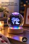 4 Pieces Glass Globe Night Light – Color Changing Illuminated Design Wooden Base USB Led Decorative Gift Globe