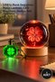1 Piece Clover Design Illuminated Glass Globe and Crystal Keychain – Color Changing Table Lamp with Usb, Led Keychain, Gift Set