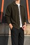 Polo Collar, Buttoned, Regular-Fit, Casual, Basic Knitwear Cardigan 26Pltk23