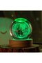 2 Pieces of Lighted Glass Earth Globe – Color-Changing Night Light with Usb, Decorative Crystal Glass Globe with Wooden Base, Globe - 2