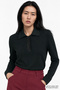 Handcrafted Polo Collar Long Sleeve Regular Knitwear Blouse