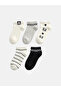 Rmz Gi̇yi̇m Farkiyla Embroidered Women's Booties Socks 5-Pack