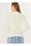 Women's Soft Plush Textured Half Turtleneck Knitwear Sweater - 8