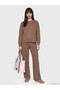 Özmarka New Season Brown Soft Touch Oversize Women's Sweatshirt - 2