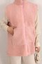 Plush Zippered Stand-Up Collar Vest - 5