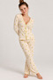 Women's Lemon Patterned Milan Soft Ribbon Pajama Set
