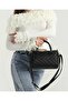 Women's Black Quilted Patterned Faux Leather Hand and Shoulder Bag